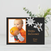 Halloween Spider & Spider Web Foto Frame oder Card Karte (Stehend Vorderseite)