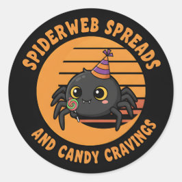 Halloween Spider Sticker mit Lollipop und Fun