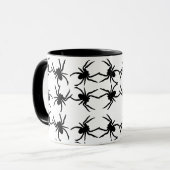 Halloween Spider Tasse Schwarz/Weiß (Vorderseite Links)