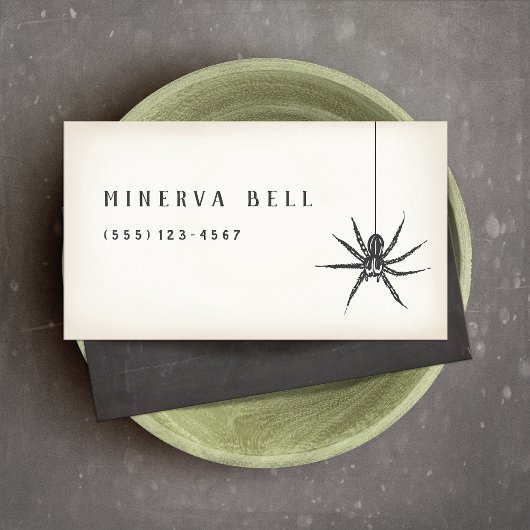 Halloween Spider Visitenkarte