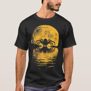 Halloween Spider Vollmond Beängstigende spöttische T-Shirt
