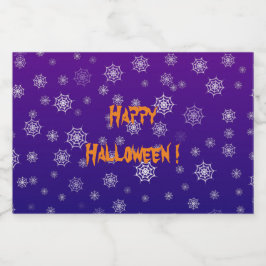 Halloween Spider Web Alkoholflaschenetikett