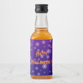 Halloween Spider Web Alkoholflaschenetikett (Vorderseite)