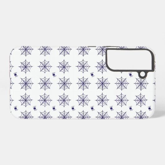 Halloween Spider Web and Spider Pattern Samsung Galaxy Hülle (Rückseite (Horizontal))