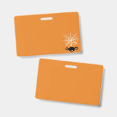 Halloween Spider Web Ausweis (Vorder- & Rückseite)