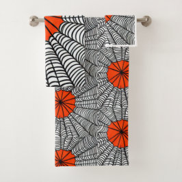 Halloween Spider Web Badhandtuch Set