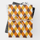 Halloween Spider Web Bats und Candy Mais Raute Geschenkpapier Set (Beispiel)