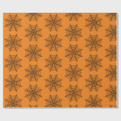 Halloween Spider Web Black Lila Goth Spooky Geschenkpapier (Flach)