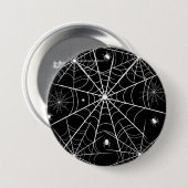 Halloween Spider Web Button (Vorne & Hinten)