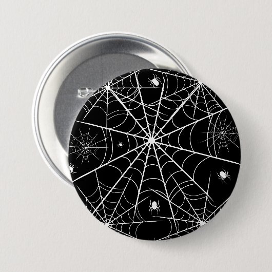 Halloween Spider Web Button (Vorne & Hinten)