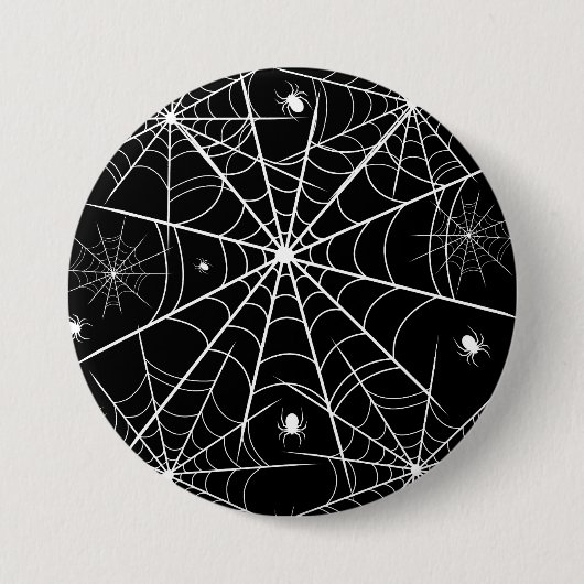 Halloween Spider Web Button (Vorderseite)
