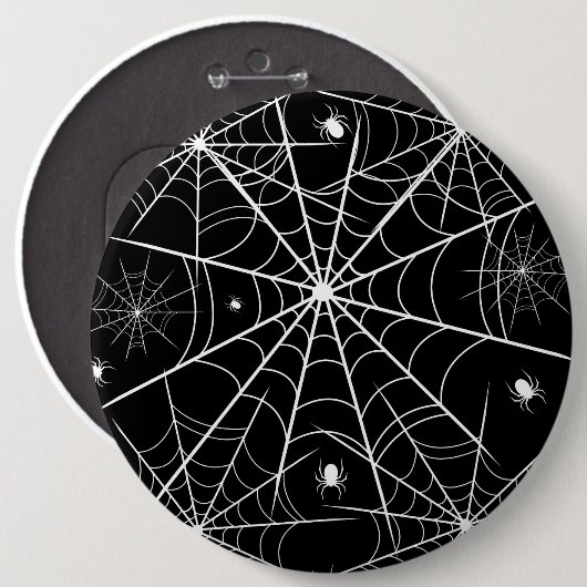Halloween Spider Web Button (Vorne & Hinten)