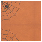 Halloween Spider Web Combed Cotton Fabric Stoff (Nahaufnahme)