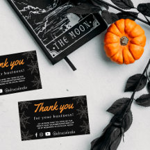 Halloween Spider Web Danke Business Card