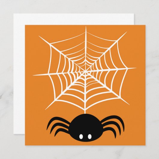 Halloween Spider Web Einladung (Vorne/Hinten)