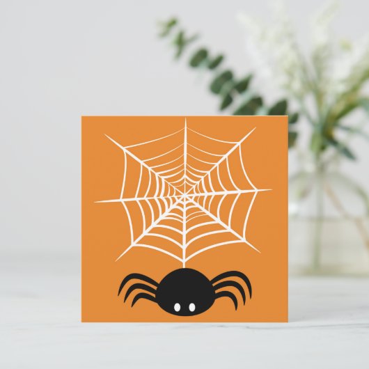 Halloween Spider Web Einladung (Stehend Vorderseite)