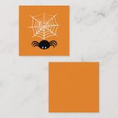 Halloween Spider Web Empfehlungskarte (Vorne/Hinten)