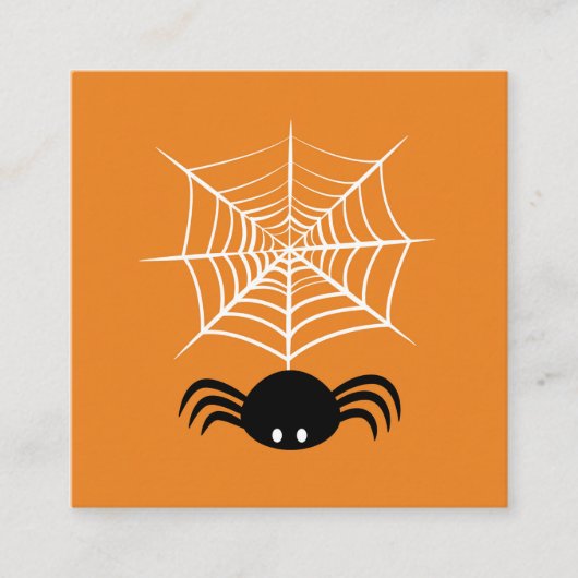 Halloween Spider Web Empfehlungskarte (Vorderseite)