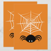 Halloween Spider Web Feiertagskarte (Vorne/Hinten)