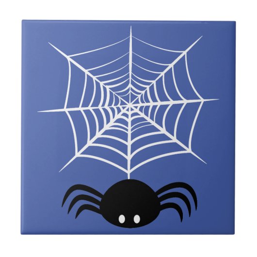 Halloween Spider Web Fliese (Vorderseite)