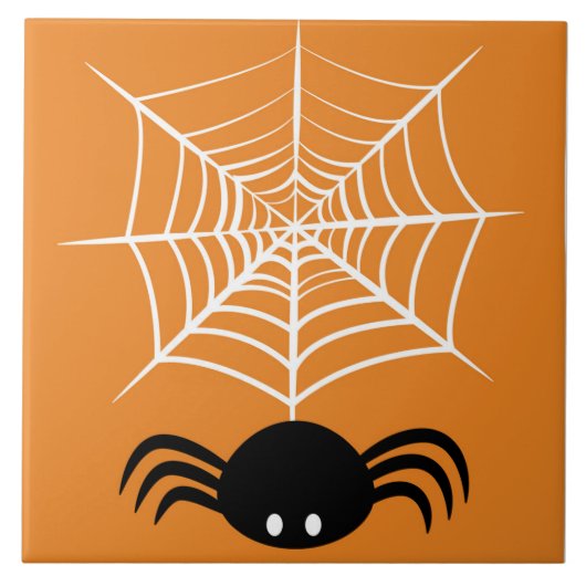 Halloween Spider Web Fliese (Vorderseite)
