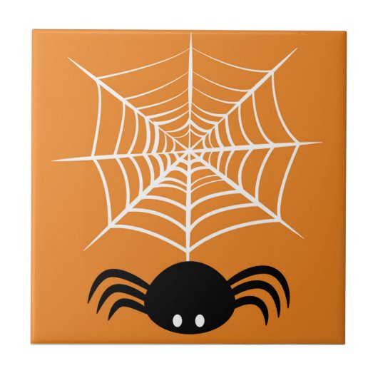 Halloween Spider Web Fliese (Vorderseite)