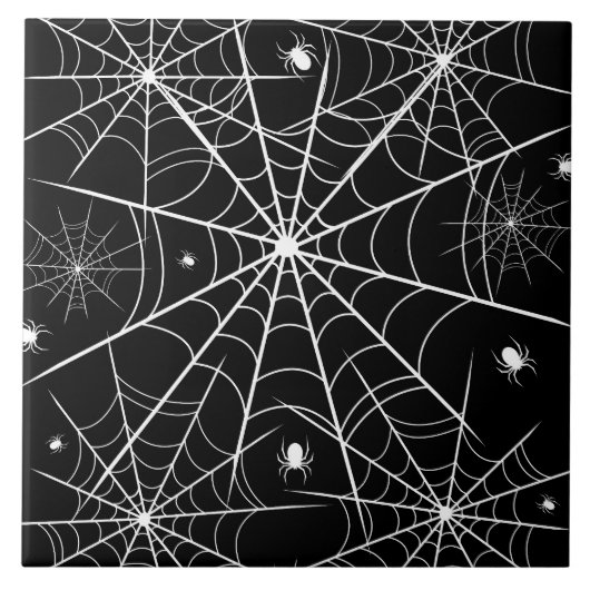 Halloween Spider Web Fliese (Vorderseite)
