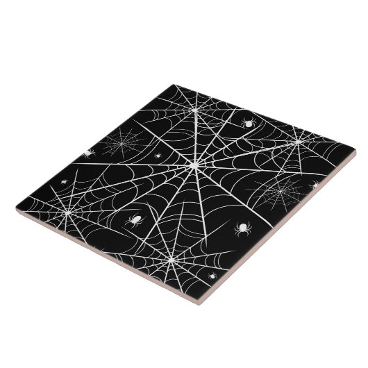 Halloween Spider Web Fliese (Seite)