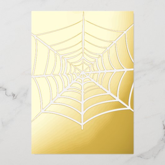 Halloween Spider Web Folieneinladung (Vorderseite)