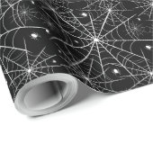 Halloween Spider Web Geschenkpapier (Rolleneckpunkt)