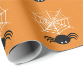 Halloween Spider Web Geschenkpapier (Rolleneckpunkt)