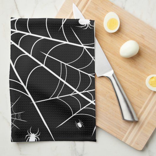 Halloween Spider Web Geschirrtuch (Viertel Falte)