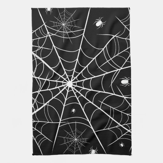 Halloween Spider Web Geschirrtuch (Vertikal)