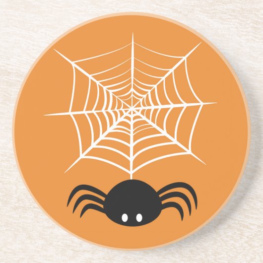 Halloween Spider Web Getränkeuntersetzer (Vorne)