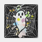Halloween Spider Web Ghost Magnet (Vorne)
