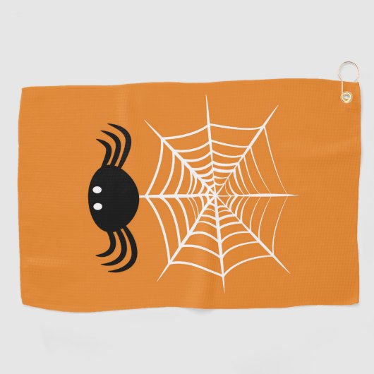 Halloween Spider Web Golfhandtuch (Horizontal)