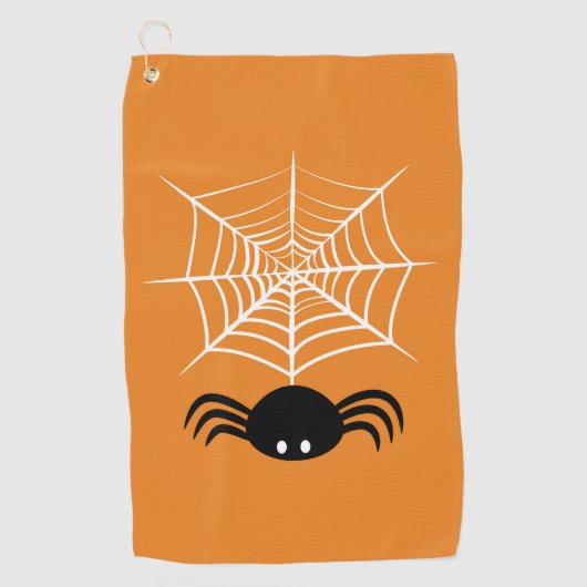 Halloween Spider Web Golfhandtuch (Vorderseite)