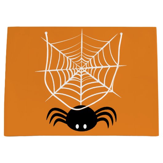 Halloween Spider Web Große Geschenktüte (Vorderseite)