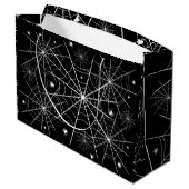 Halloween Spider Web Große Geschenktüte (Rückseite Schrägansicht)