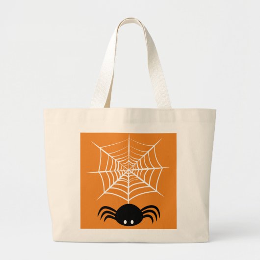 Halloween Spider Web Jumbo Stoffbeutel (Vorne)