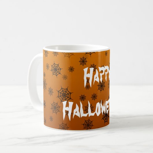 Halloween Spider Web Kaffeetasse (Vorderseite Links)