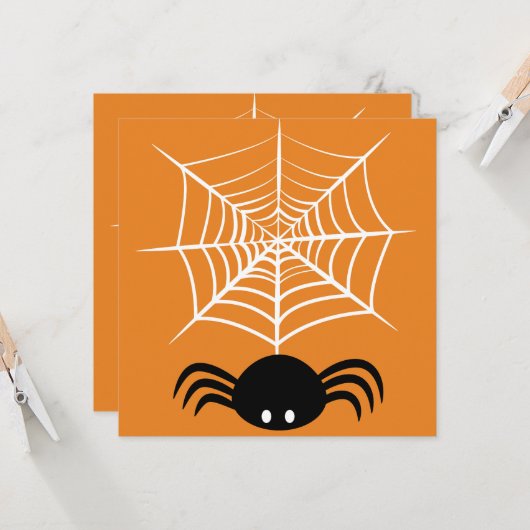 Halloween Spider Web Karte (Vorderseite/Rückseite Beispiel)