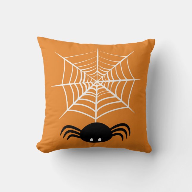 Halloween Spider Web Kissen (Vorderseite)
