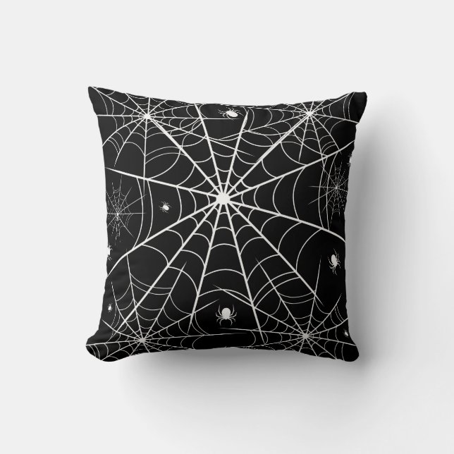 Halloween Spider Web Kissen (Vorderseite)