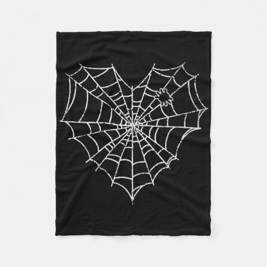 Halloween Spider Web Kostüm Niedlich Heart Spider Fleecedecke (Vorderseite)