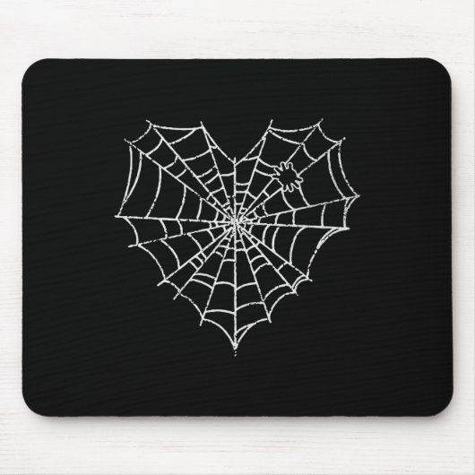 Halloween Spider Web Kostüm Niedlich Heart Spider Mousepad (Vorne)