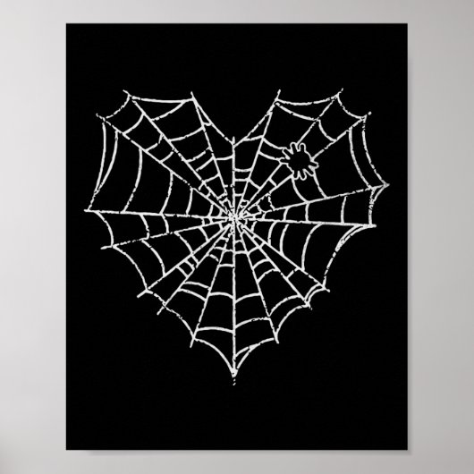 Halloween Spider Web Kostüm Niedlich Heart Spider Poster (Vorne)