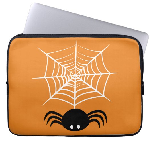 Halloween Spider Web Laptopschutzhülle (Vorderseite)