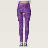 Halloween Spider Web-Leggings - Lila Leggings (Vorderseite)