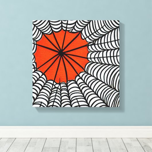 Halloween Spider Web Leinwanddruck (Insitu (Holzboden))